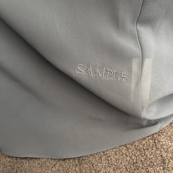 Bill Levkoff SAMPLE Halter Dress Women's 8 Blue Bridesmaid Prom Formal - Picture 9 of 14